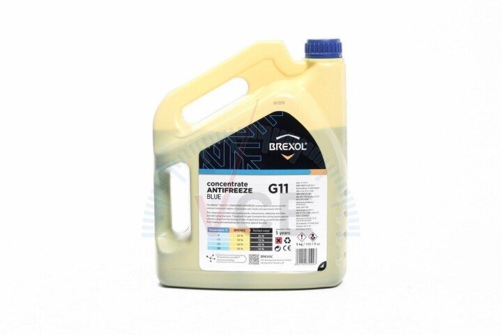 Антифриз blue concentrate g11 / -80 ° c / 5kg / BREXOL Antf-033 (фото 1)