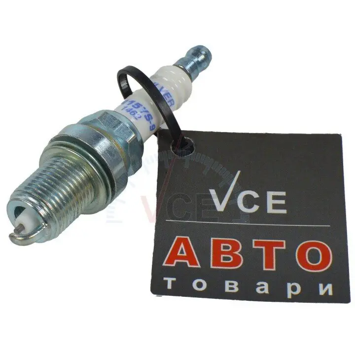 Свеча зажигания 2110-12/1117-19/2170-72/ланос (16кл) инж (зазор 0,9мм) с резистором (п/газ) (1шт) (кратно 4) silver BRISK DR15YS-9 (фото 1)