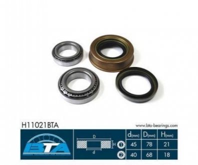 Комплект підшипника маточини колеса BTA H11021BTA (фото 1)