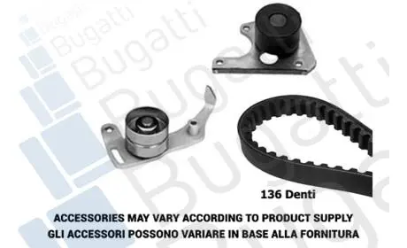 Комплект грм scudo/jumpy/berlingo/expert/partner 1.9d (xud9) 98- BUGATTI BKCD0123