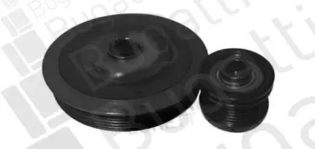 Шків колінвала + шків генератора 1.4d/1.6d fiesta v/vi, fusion/peugeot 206, 307 01- BUGATTI BPSD1037A-ND