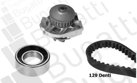 Fiaт к-т грм (насос + ремень 129 зубцов + ролик) doblo 1.2 BUGATTI KBU5942B