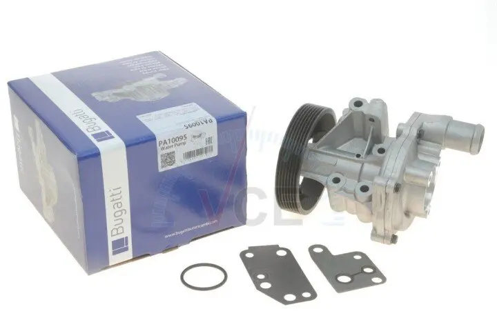 Насос воды ford transit vii/viii 2.4di/tdci/tde 00-14 (r/b) (8 лоп.) (7 кан.) (с корпусом) BUGATTI PA10095 (фото 1)