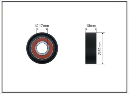 Натяжний ролик, полікліновий ремінь CAFFARO 04-00