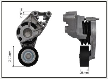 Натяжник пояса поликлинового skoda/vw/audi 1.2 tdi, 1.4tdi CAFFARO 118087SP