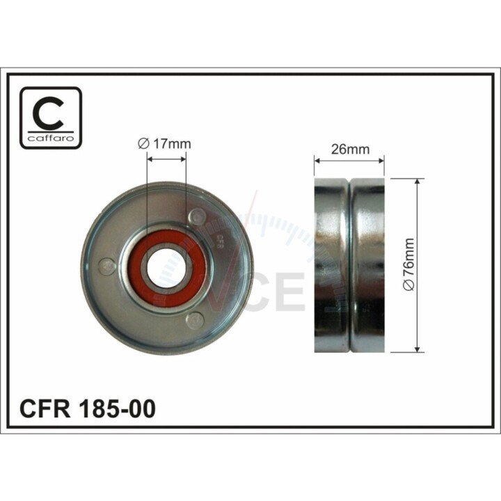 Натяжной ролик, поликлиновой ремень CAFFARO 185-00 (фото 1)