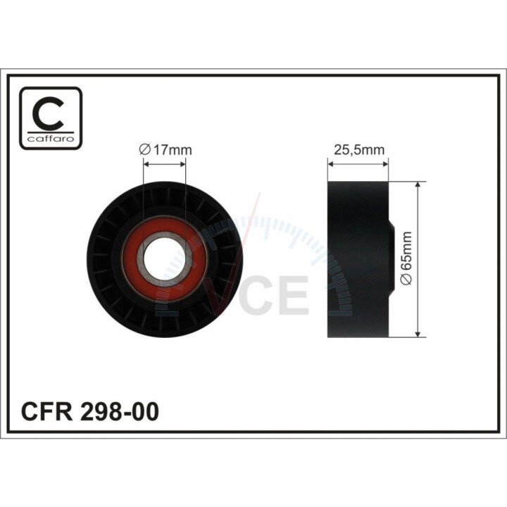 Натяжной ролик, поликлиновой ремень CAFFARO 298-00 (фото 1)