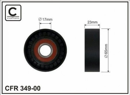 Натяжной ролик, поликлиновой ремень CAFFARO 349-00