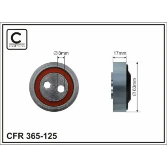 Натяжной ролик, поликлиновой ремень CAFFARO 365-125