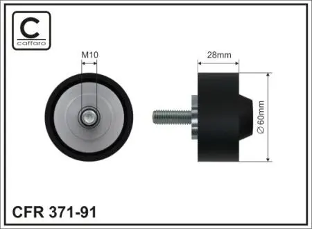 Паразитний/провідний ролик, полікліновий ремень CAFFARO 371-91