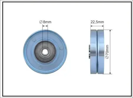 Ролик ременя генератора CAFFARO 407-14