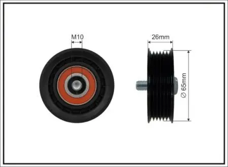 Паразитный ролик поликлинового ременя (10x65x22.5) CAFFARO 455-99