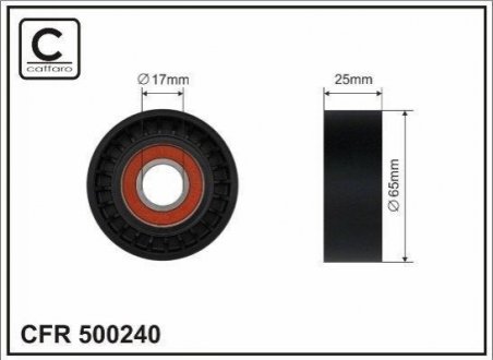 Натяжной ролик, поликлиновой ремень CAFFARO 500240