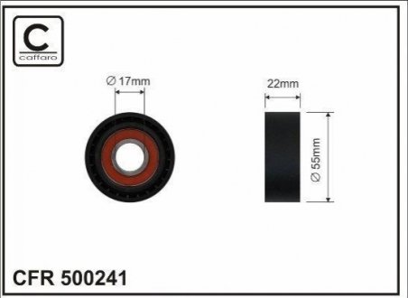 Натяжной ролик, поликлиновой ремень CAFFARO 500241
