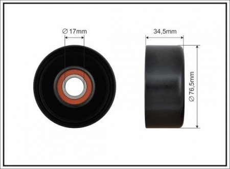 Натяжний ролик, полікліновий ремінь CAFFARO 500453 (фото 1)