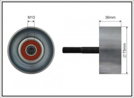 Паразитний / провідний ролик, полікліновий ремінь CAFFARO 500464 (фото 1)