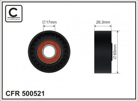 Натяжной ролик, поликлиновой ремень CAFFARO 500521