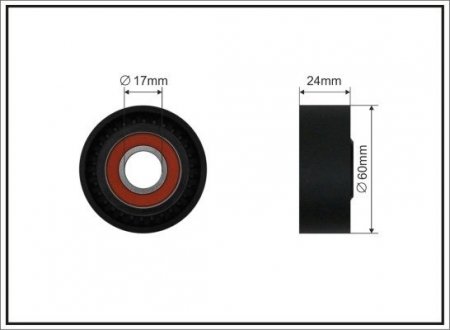 Натяжной ролик, поликлиновой ремень CAFFARO 500562