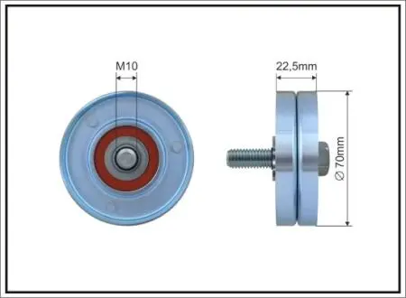 Паразитний / провідний ролик, полікліновий ремінь CAFFARO 67-90