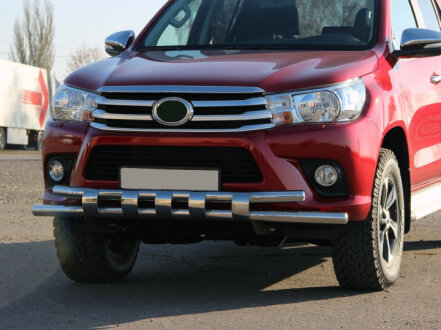 Передній захист ST015 (нерж) Toyota Hilux 2015- рр. Can Automotive DD21915