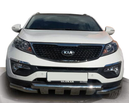 Передній захист ST009-15 (2013-2015, нерж.) Kia Sorento XM 2009-2014 рр. Can Automotive DD22505