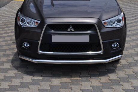 Передняя защита ST008 (нерж.) Mitsubishi ASX 2010-2023 гг. Can Automotive DD22557