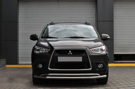 Передняя защита ST017 (нерж.) Mitsubishi ASX 2010-2023 гг. Can Automotive DD22558