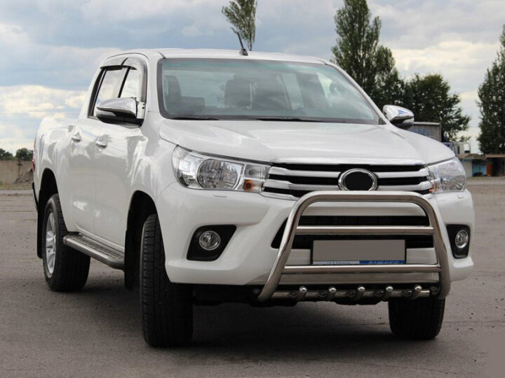 Передній захист WT010 (нерж) Toyota Hilux 2015- рр. Can Automotive DD27703 (фото 1)