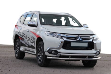 Передняя защита ST016 (нерж) Mitsubishi Pajero Sport 2015- гг. Can Automotive DD27740