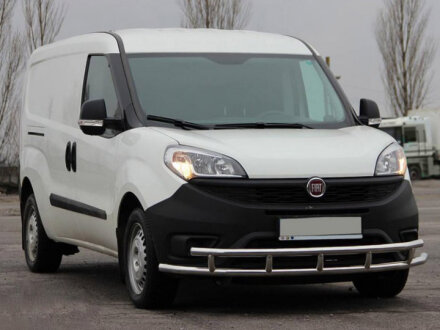 Передній захист ST016-3 (нерж.) 42/42 мм Fiat Doblo II 2010-2022 рр. Can Automotive DD27988