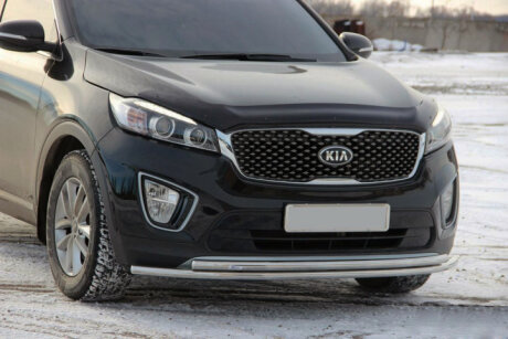 Передній захист ST014 60 / 42мм (нерж) Kia Sorento UM 2015-2020 рр. Can Automotive DD29389