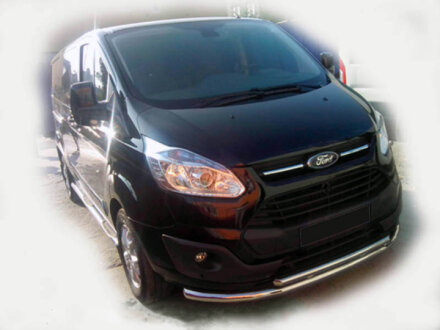 Передняя защита ST014 (нерж.) 60/60 мм Ford Custom 2013-2022 гг. Can Automotive DD50819