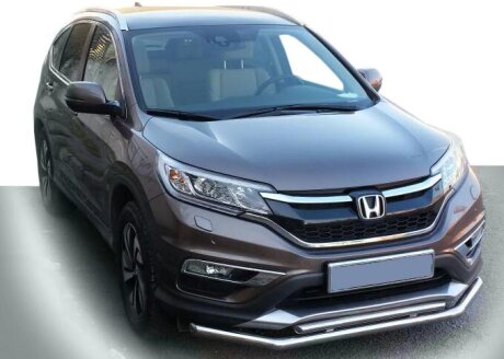 Передняя защита ST014 (2016-2019, нерж.) Honda CRV 2017-2022 гг. Can Automotive DD50824