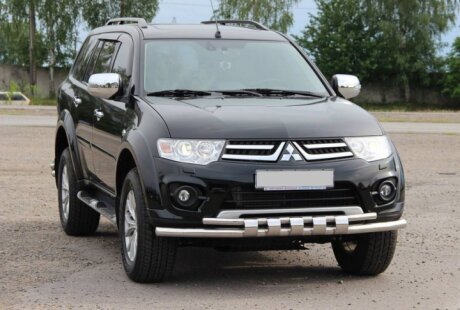 Передняя защита ST015 (нерж.) Mitsubishi L200 2006-2015 гг. Can Automotive DUG574456