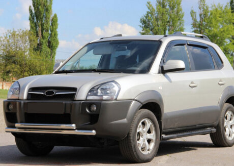 Передній захист ST014 (нерж.) Hyundai Tucson JM 2004- рр. Can Automotive DUG647451