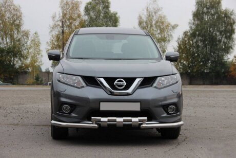 Передній захист ST009-15 (нерж) Nissan X-trail T32 / Rogue 2014-2021 рр. Can Automotive DUG670092