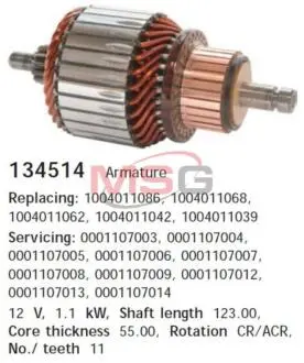 Якорь, стартер CARGO 134514
