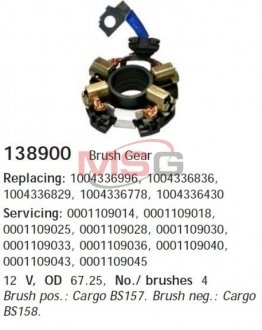 Кронштейн, вугільна щітка CARGO 138900 (фото 1)