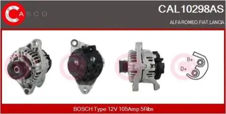 Генератор 12в 105а CASCO CAL10298AS