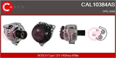 Генератор 12в 140а CASCO CAL10384AS
