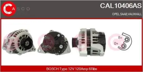 Генератор 12в 120а CASCO CAL10406AS