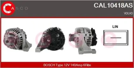 Генератор 12в 140а CASCO CAL10418AS