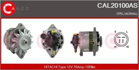 Генератор 12в 70а CASCO CAL20100AS