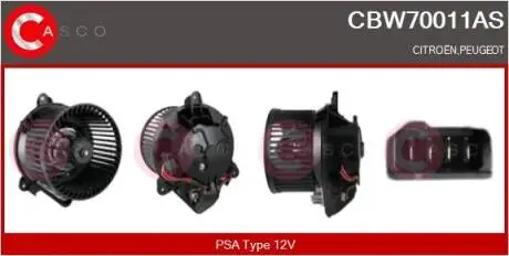 Вентилятор печки CASCO CBW70011AS