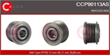 Шків генератора CASCO CCP90113AS