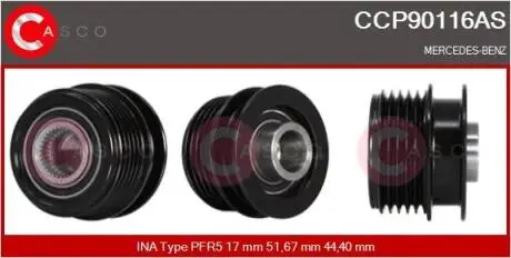 Шків генератора CASCO CCP90116AS