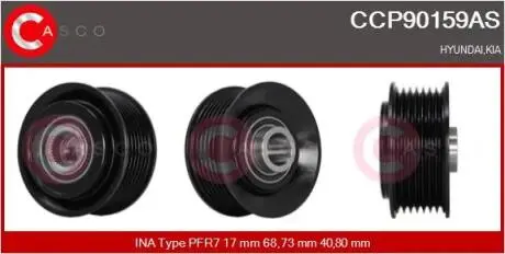 Шкив генератора CASCO CCP90159AS