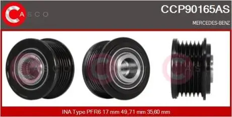 Шкив генератора CASCO CCP90165AS