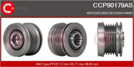 Шкив генератора CASCO CCP90179AS