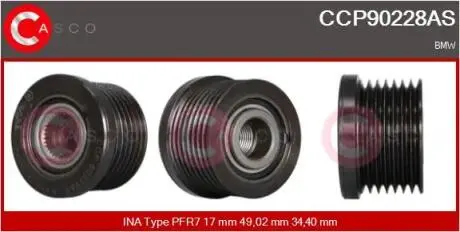 Шків генератора CASCO CCP90228AS